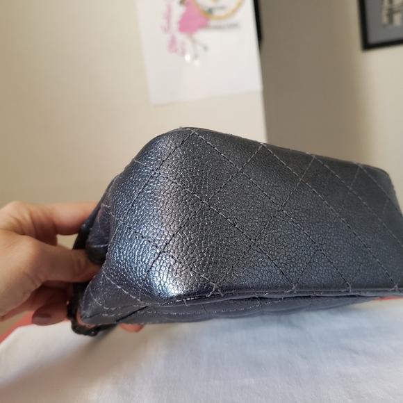 Chanel classic mini square iridescent grey bag - Picture 9 of 12